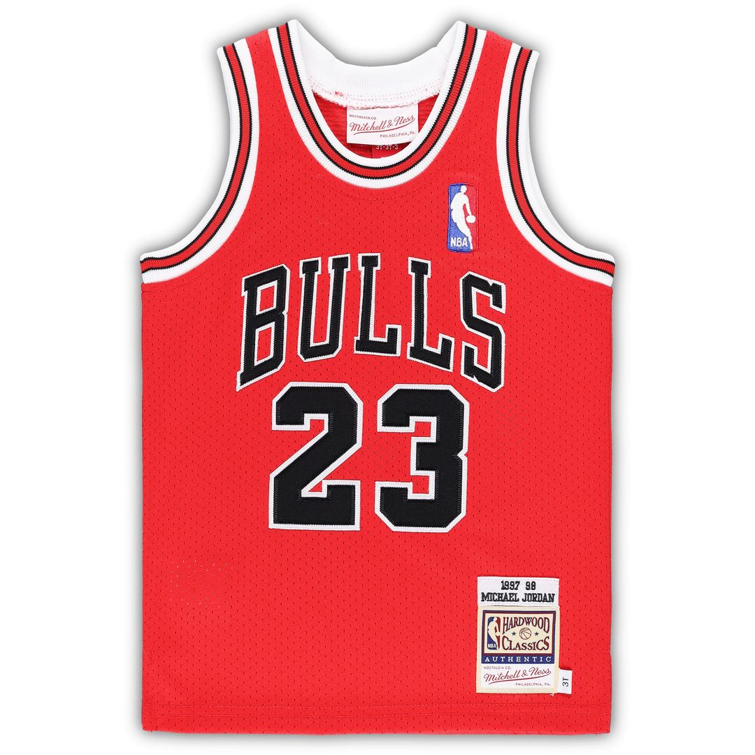 Chicago Bulls Michael Jordan Mitchell & Ness Toddler 1996/97 Hardwood Classics Authentic Jersey - Black Team Jersey Sports Fan Apparel