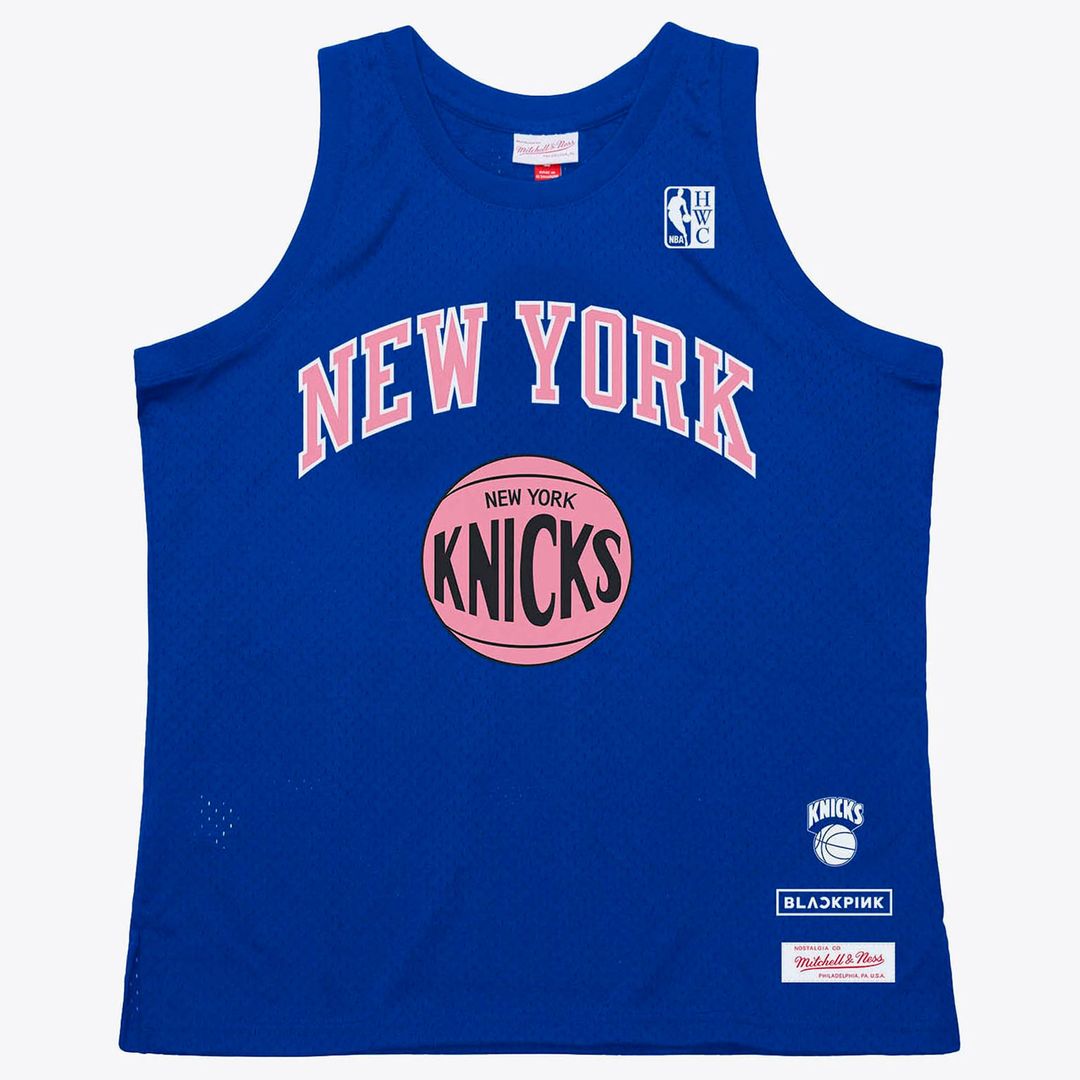 New York Knicks Mitchell & Ness x BLACKPINK Hardwood Classics Swingman Jersey - Blue - Limited Edition Team Jersey Sports Fan Apparel