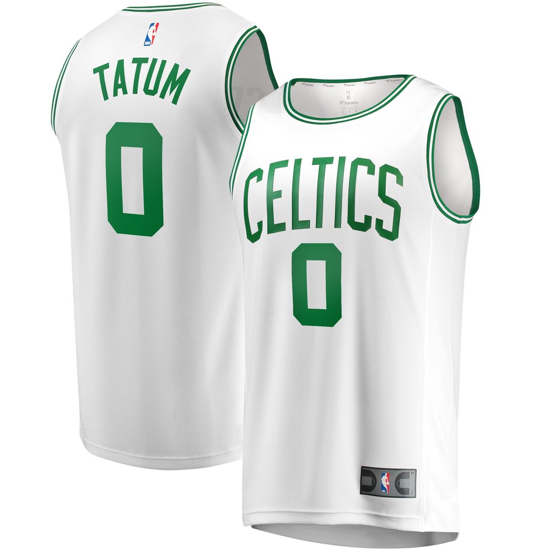 Boston Celtics Jayson Tatum Fanatics Fast Break Replica Away Jersey White - Association Edition Team Jersey Sports Fan Apparel