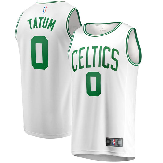Boston Celtics Jayson Tatum Fanatics Fast Break Replica Away Jersey White - Association Edition Team Jersey Sports Fan Apparel