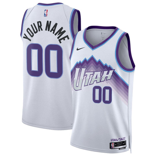 Utah Jazz Nike Unisex Swingman Custom Jersey - Association Edition - White Team Jersey Sports Fan Apparel