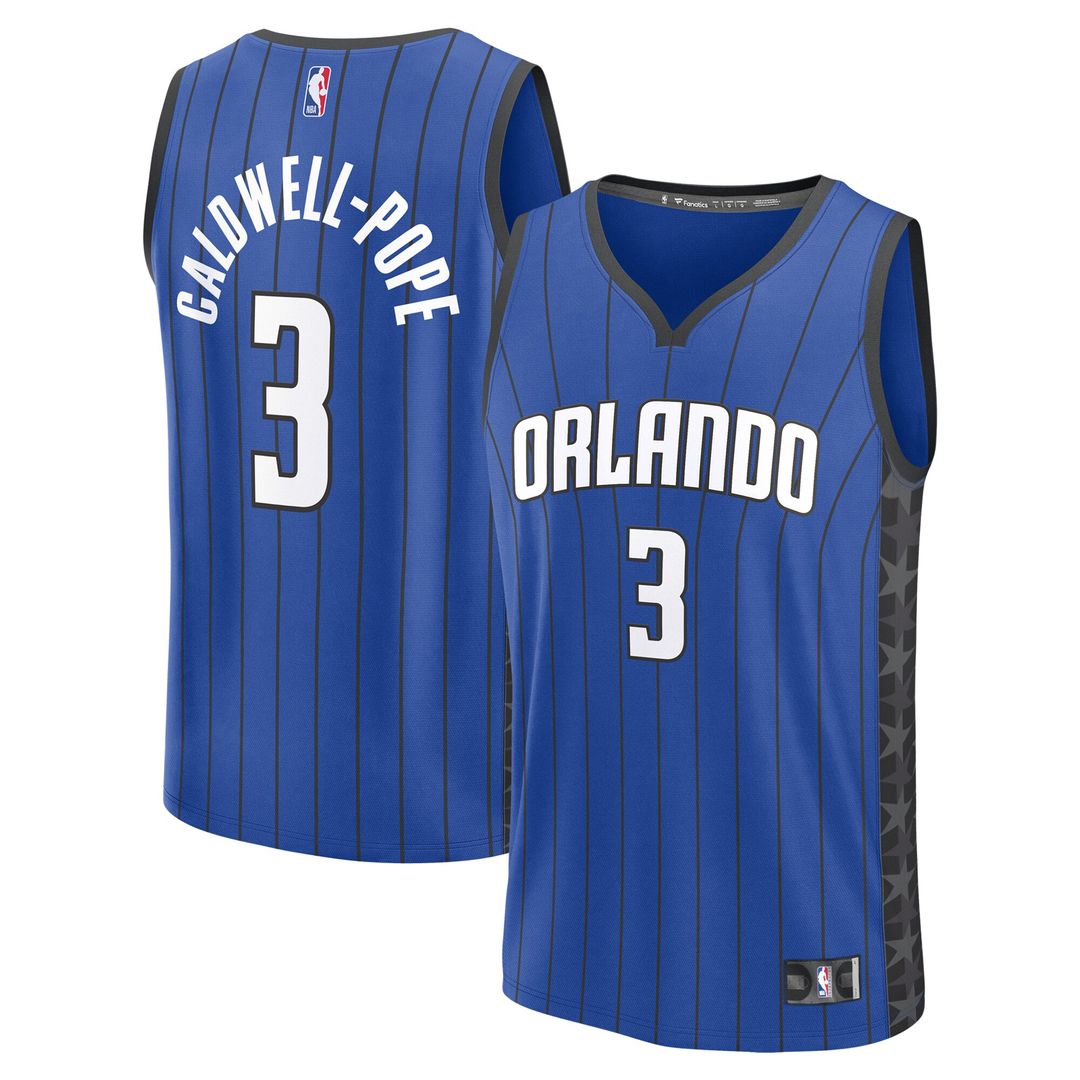 Orlando Magic Kentavious Caldwell - Pope Fanatics Youth Fast Break Player Jersey - Statement Edition - Blue Team Jersey Sports Fan Apparel