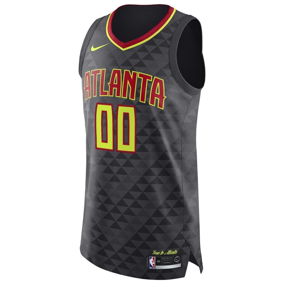 Atlanta Hawks Nike Authentic Custom Jersey Black - Icon Edition Team Jersey Sports Fan Apparel