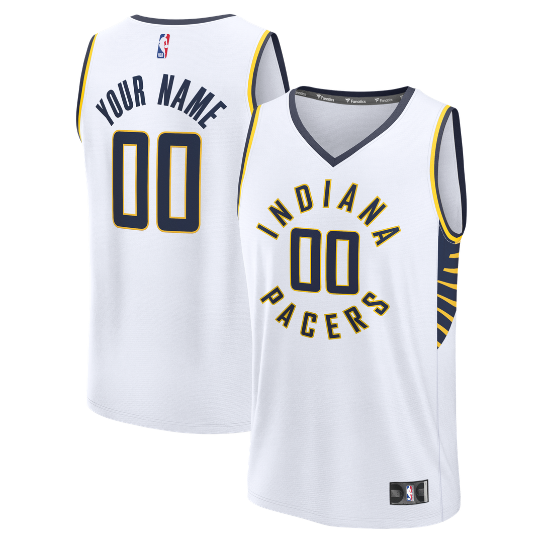 Indiana Pacers Fanatics Fast Break Custom Jersey - Icon Edition - White Team Jersey Sports Fan Apparel