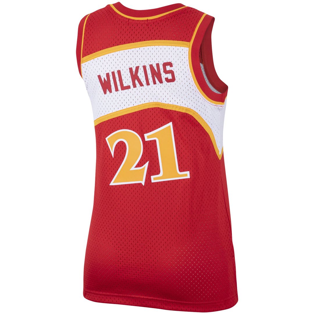 Atlanta Hawks Dominique Wilkins Mitchell & Ness Women's Hardwood Classics Swingman Jersey - Red Team Jersey Sports Fan Apparel
