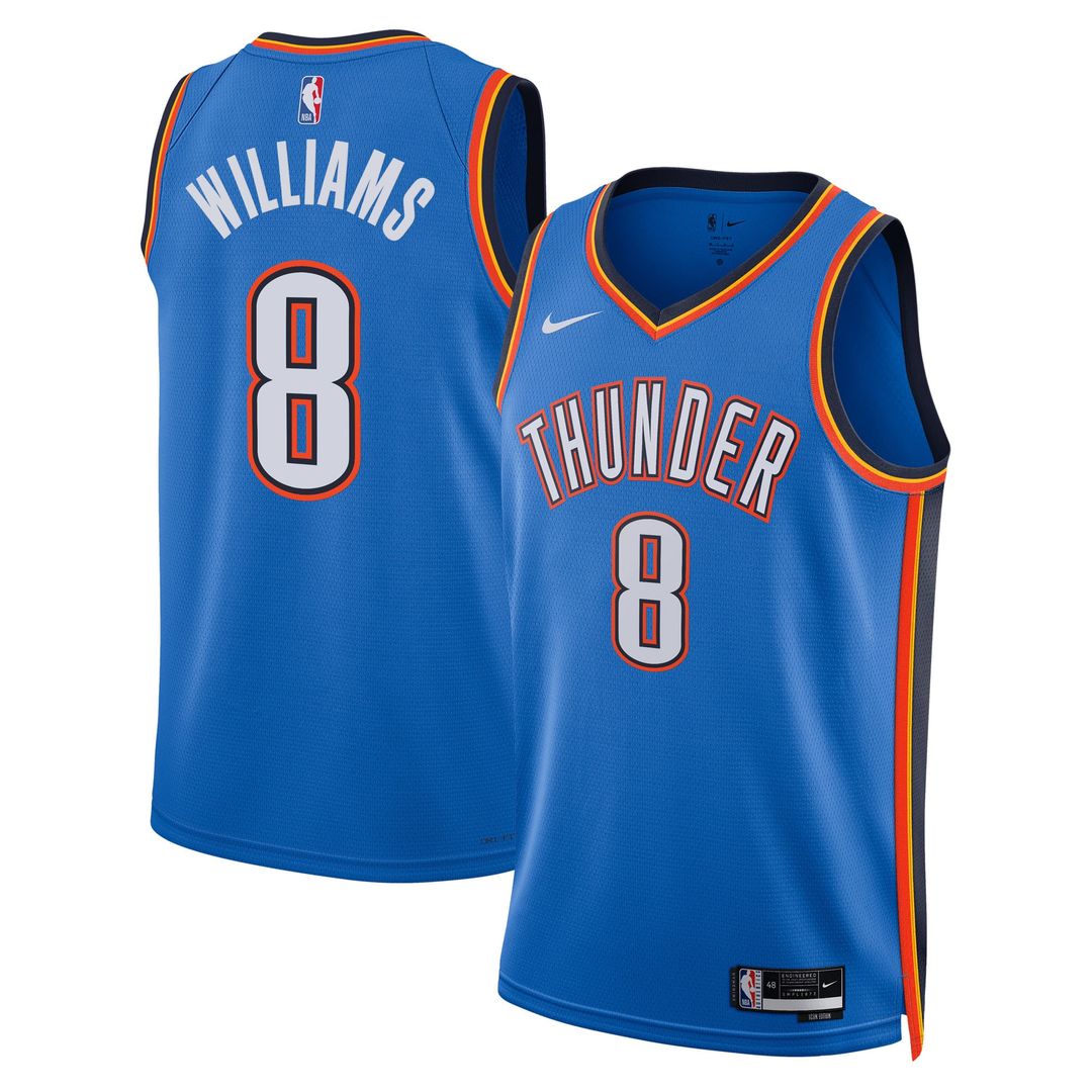 Oklahoma City Thunder Jalen Williams Nike Unisex Swingman Jersey - Icon Edition - Blue Team Jersey Sports Fan Apparel