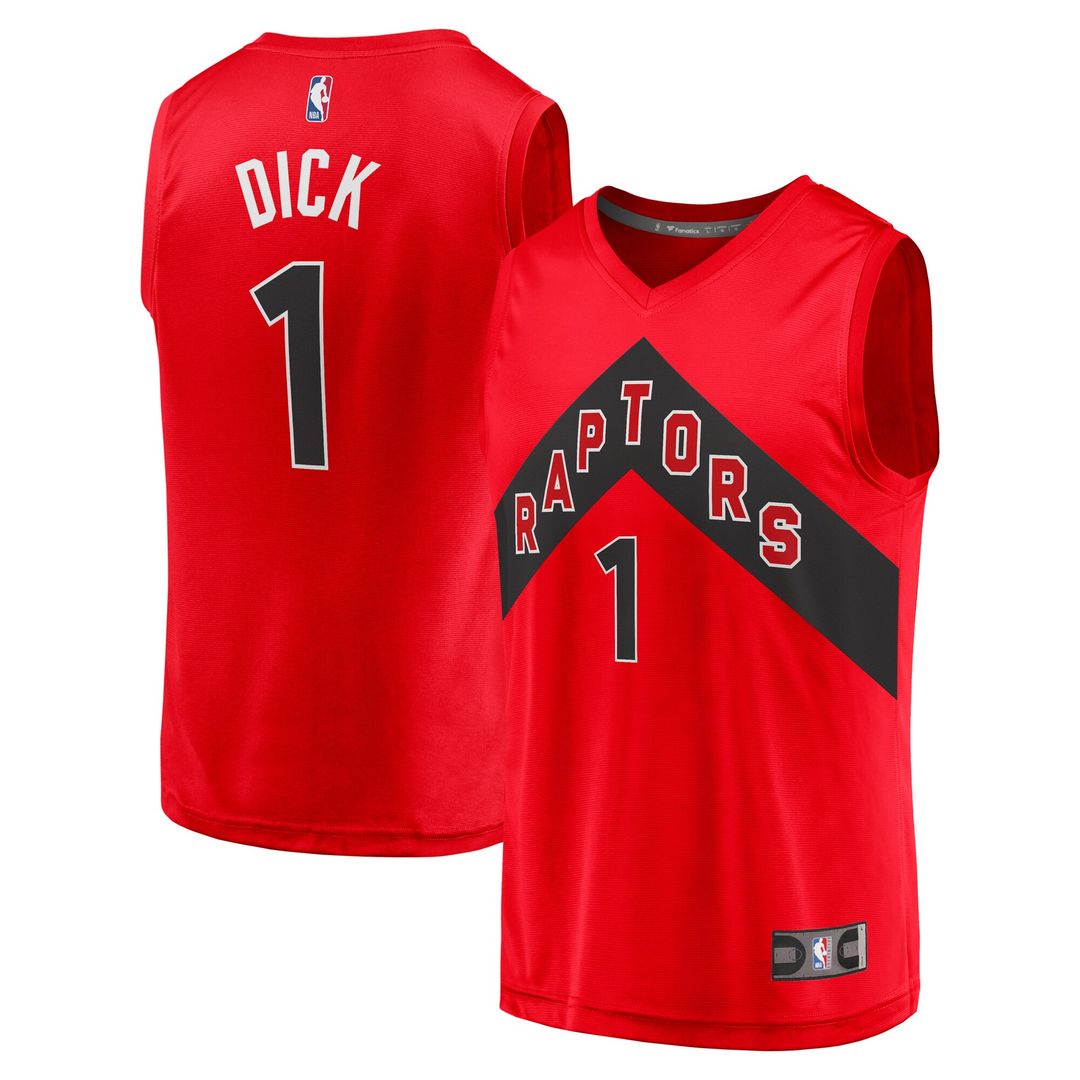 Toronto Raptors Gradey Dick Fanatics Fast Break Player Jersey - Icon Edition - Red Team Jersey Sports Fan Apparel