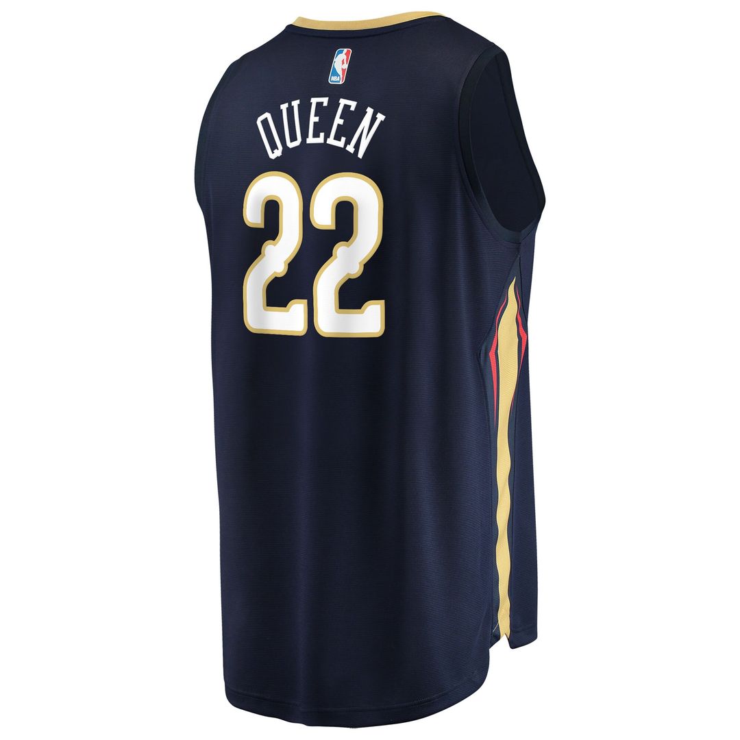 New Orleans Pelicans Derik Queen Fanatics Fast Break Replica Jersey - Navy - Icon Edition Team Jersey Sports Fan Apparel
