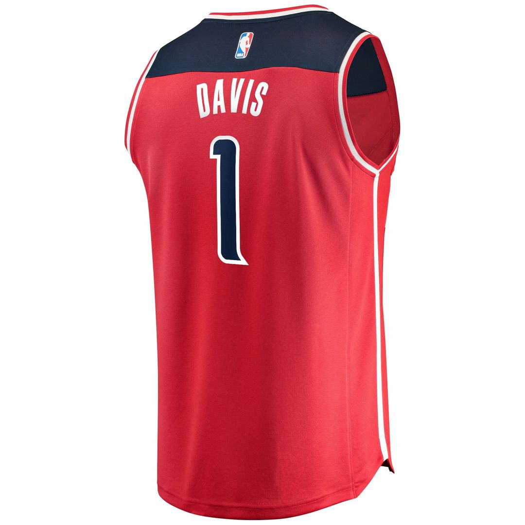 Washington Wizards Johnny Davis Fanatics Youth Fast Break Replica Jersey - Icon Edition - Red Team Jersey Sports Fan Apparel