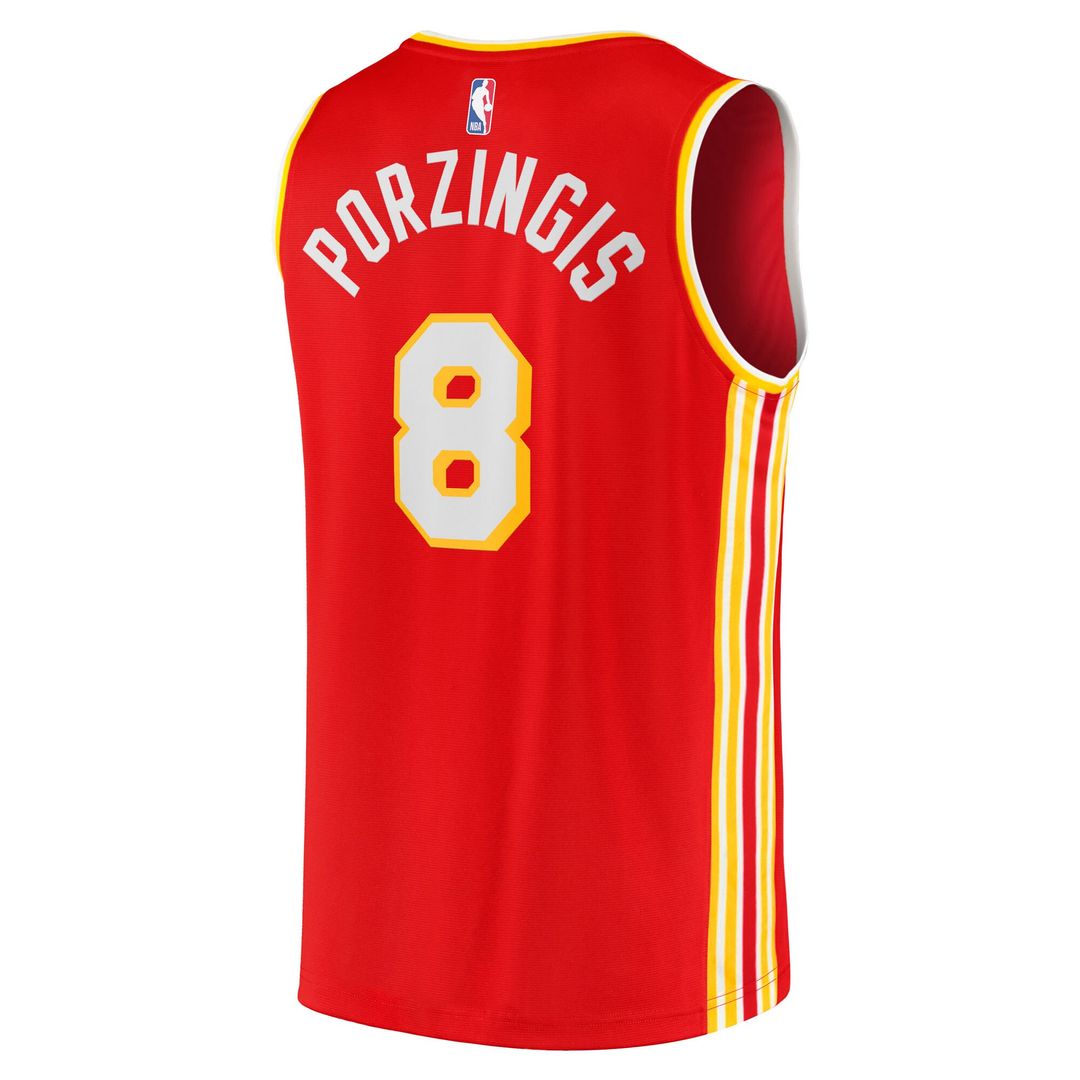 Atlanta Hawks Kristaps Porziņģis Fanatics Fast Break Replica Jersey - Red - Icon Edition Team Jersey Sports Fan Apparel