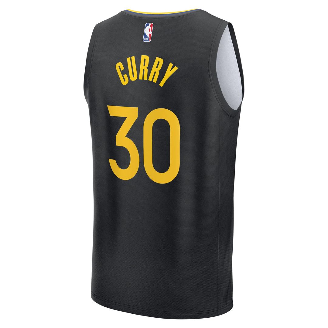 Golden State Warriors Stephen Curry Fanatics Fast Break Replica Player Jersey - Statement Edition - Black Team Jersey Sports Fan Apparel
