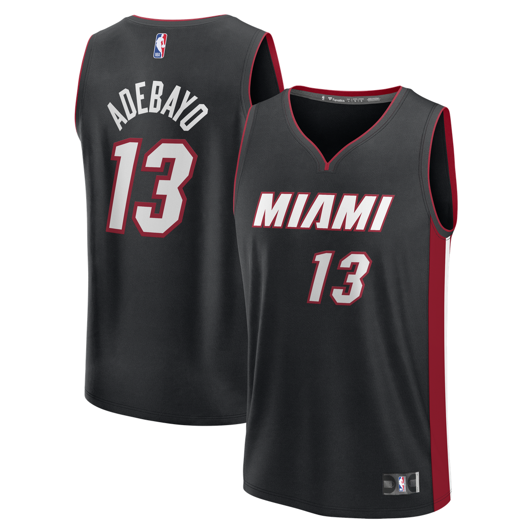 Miami Heat Bam Adebayo Fanatics Fast Break Replica Jersey - Black - Icon Edition Team Jersey Sports Fan Apparel
