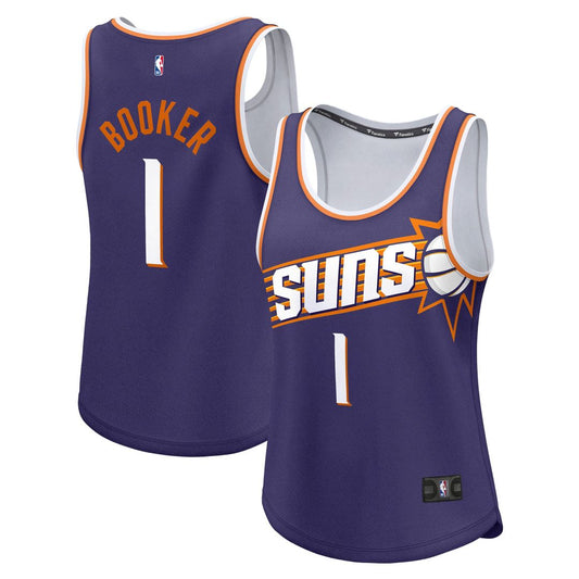 Phoenix Suns Devin Booker Fanatics Women's Fast Break Player Jersey - Icon Edition - Purple Team Jersey Sports Fan Apparel
