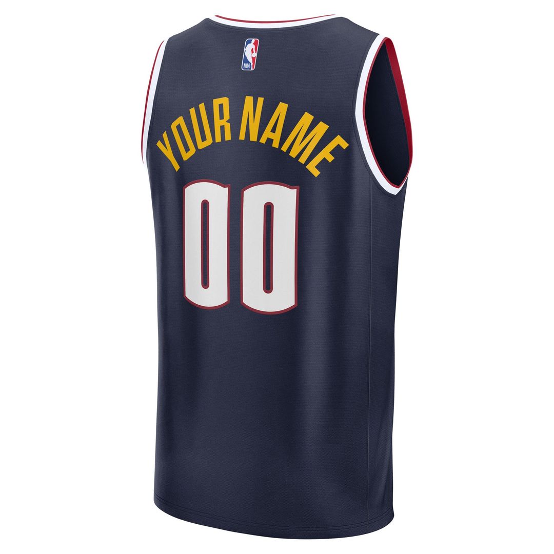 Denver Nuggets Fanatics Youth Fast Break Custom Replica Jersey - Blue - Statement Edition Team Jersey Sports Fan Apparel