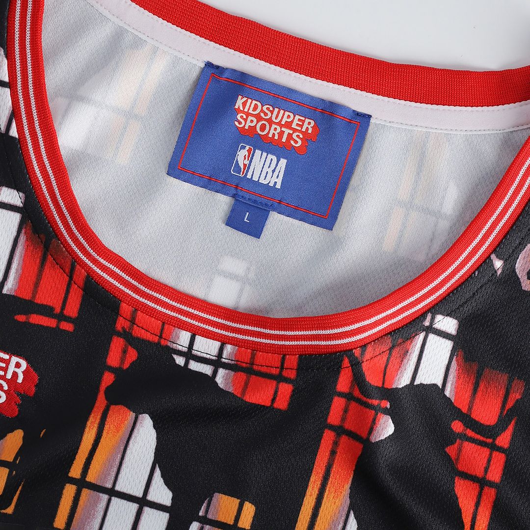 Chicago Bulls NBA & KidSuper Studios by Fanatics Unisex Hometown Jersey - Red Team Jersey Sports Fan Apparel
