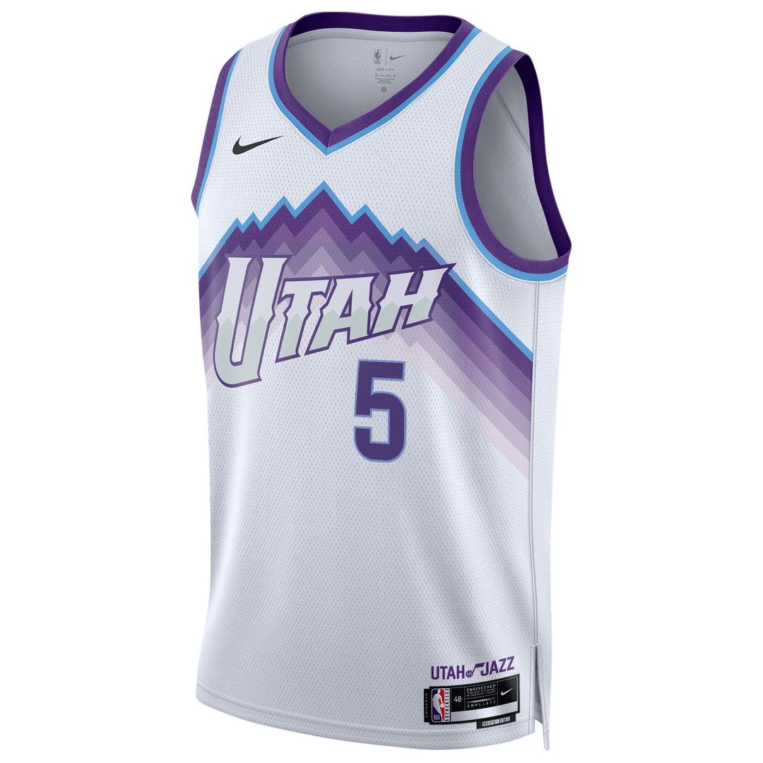 Utah Jazz Cody Williams Nike Unisex Swingman Jersey - Association Edition - White Team Jersey Sports Fan Apparel