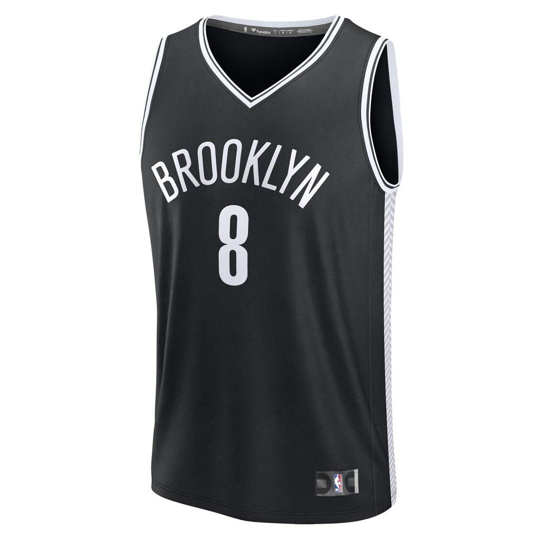 Brooklyn Nets Egor Dëmin Fanatics Fast Break Replica Jersey - Black - Icon Edition Team Jersey Sports Fan Apparel