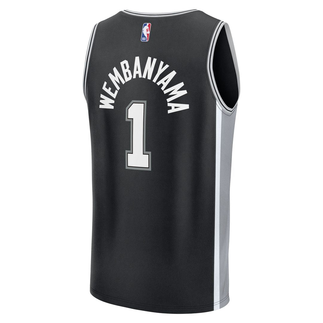 San Antonio Spurs Victor Wembanyama Fanatics Fast Break Replica Player Jersey - Icon Edition - Black Team Jersey Sports Fan Apparel