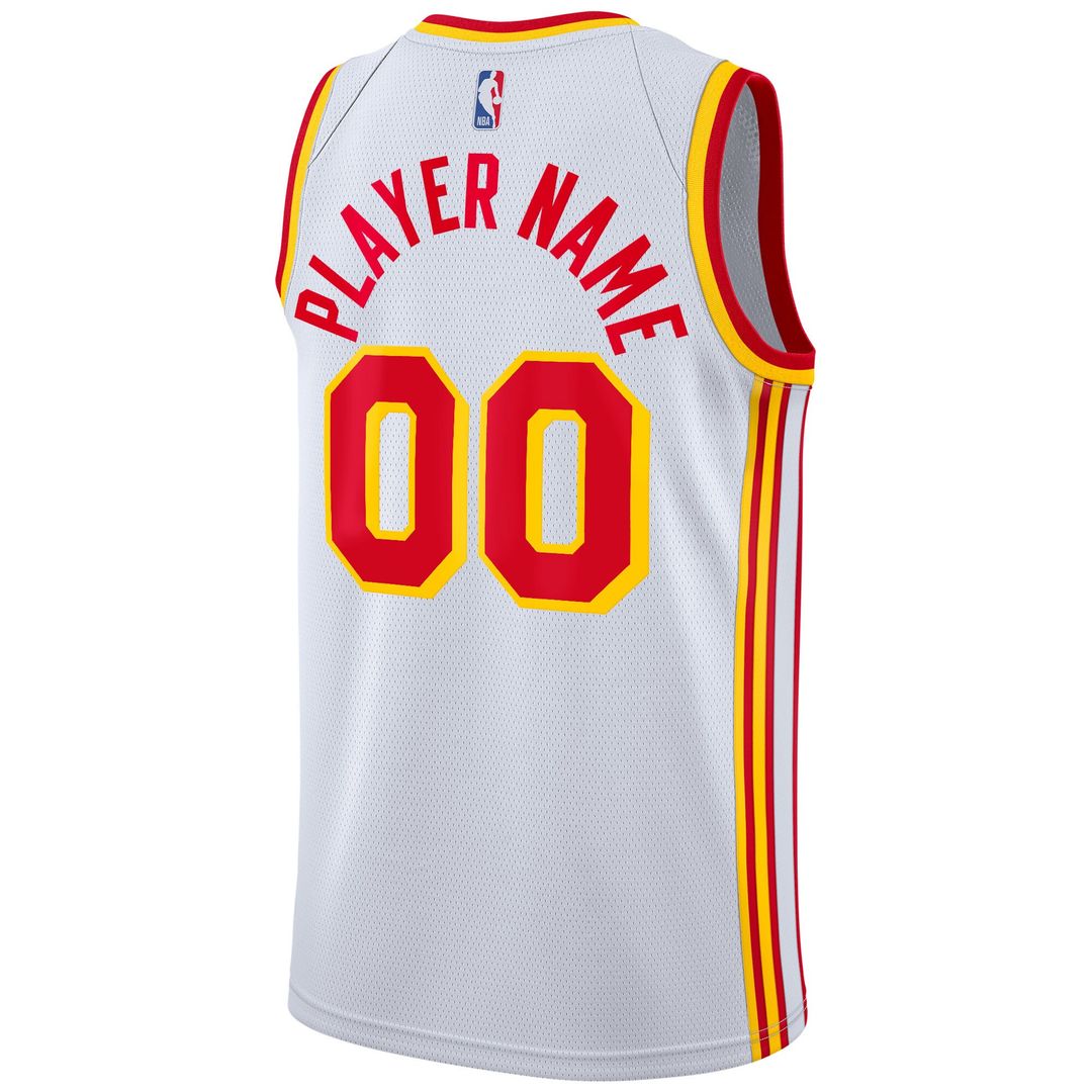 Atlanta Hawks Nike 2020/21 Swingman Custom Jersey - Association Edition - White Team Jersey Sports Fan Apparel