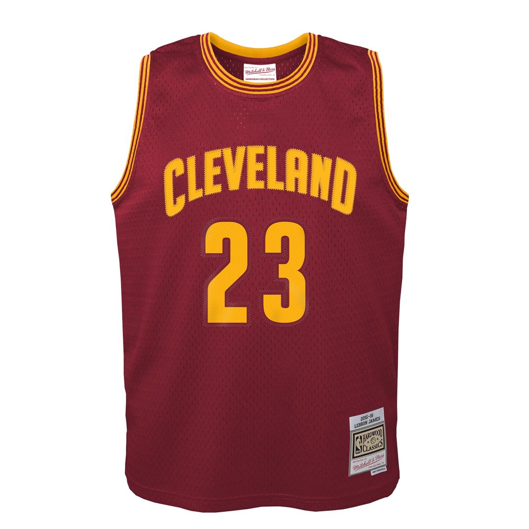 Cleveland Cavaliers LeBron James Mitchell & Ness Youth 2015/16 Hardwood Classics Swingman Jersey - Wine Team Jersey Sports Fan Apparel