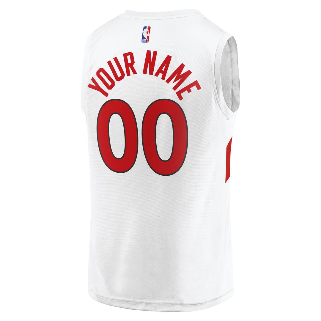 Toronto Raptors Fanatics Youth Fast Break Replica Custom Jersey - Association Edition - White Team Jersey Sports Fan Apparel