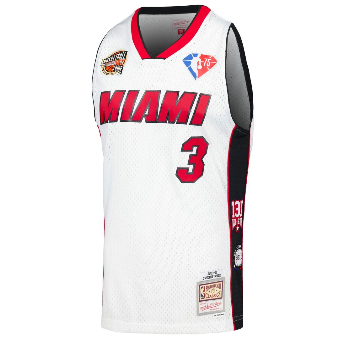 Miami Heat Dwyane Wade Mitchell & Ness Unisex Hall of Fame Class of 2023 Throwback Swingman Jersey - White Team Jersey Sports Fan Apparel