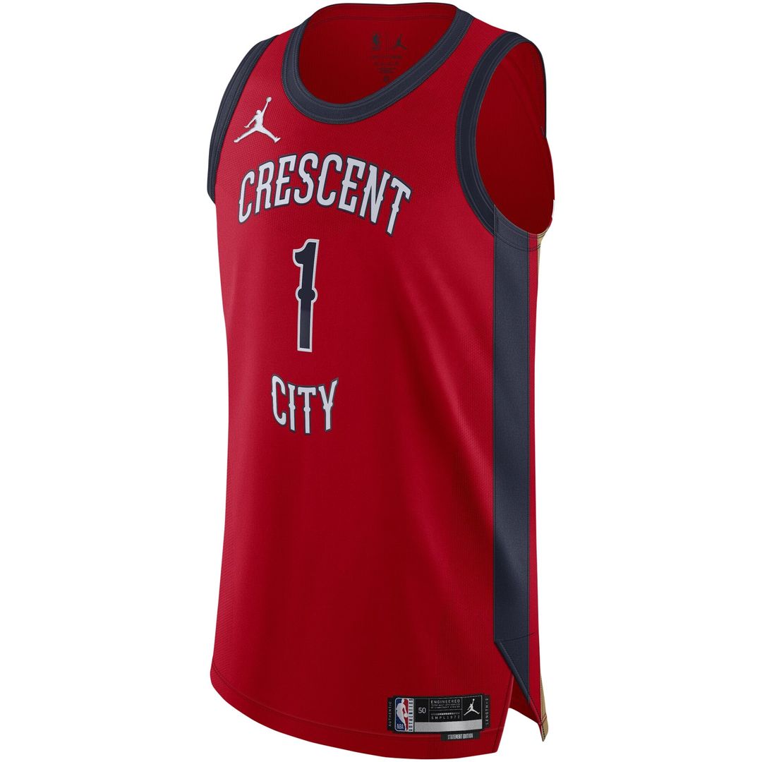 New Orleans Pelicans Zion Williamson Jordan Brand Authentic Jersey - Statement Edition - Red Team Jersey Sports Fan Apparel