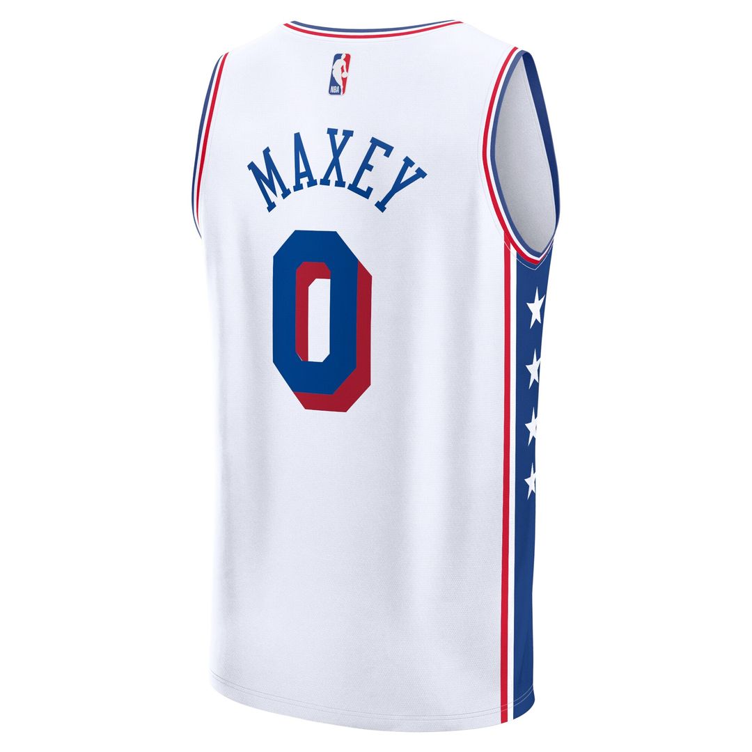 Philadelphia 76ers Tyrese Maxey Fanatics Fast Break Replica Player Jersey - Association Edition - White Team Jersey Sports Fan Apparel