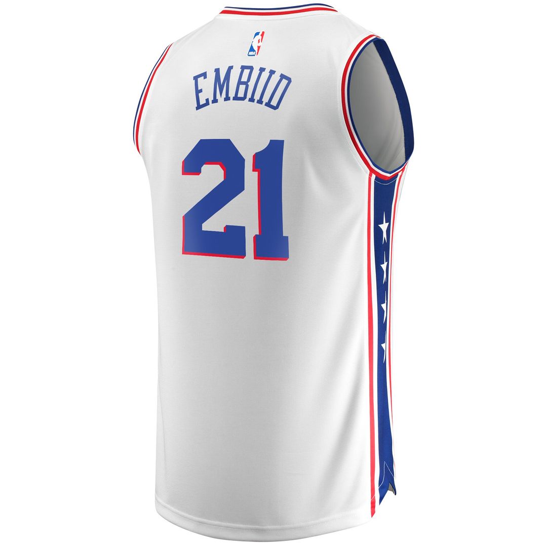 Philadelphia 76ers Joel Embiid Fanatics Replica Jersey - Association Edition - White Team Jersey Sports Fan Apparel