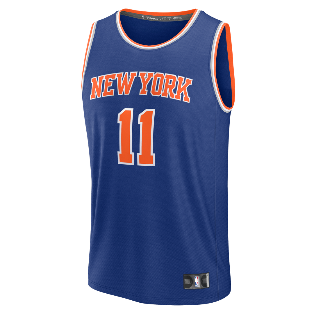 New York Knicks Jalen Brunson Fanatics Youth Fast Break Replica Player Jersey - Icon Edition - Blue Team Jersey Sports Fan Apparel
