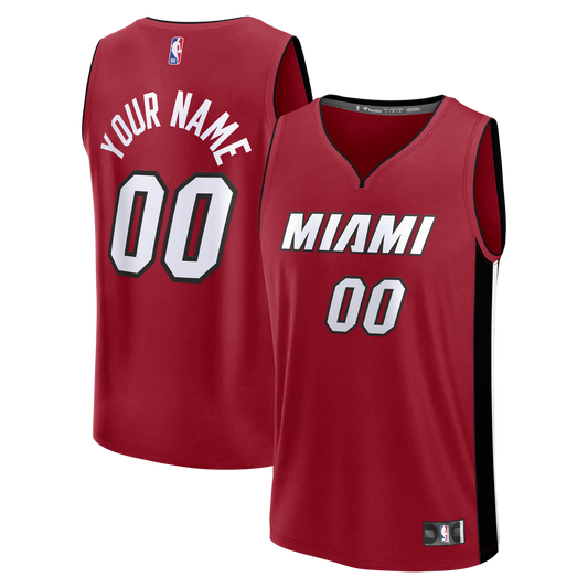 Miami Heat Fanatics Fast Break Custom Jersey - Icon Edition - Red Team Jersey Sports Fan Apparel