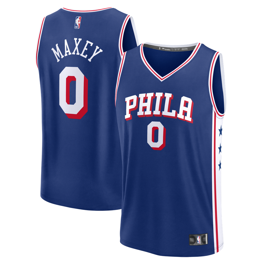 Philadelphia 76ers Tyrese Maxey Fanatics Youth Fast Break Replica Player Jersey - Icon Edition - Royal Team Jersey Sports Fan Apparel