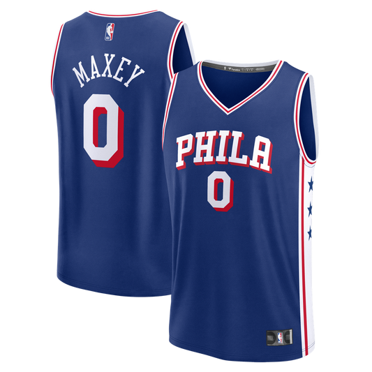 Philadelphia 76ers Tyrese Maxey Fanatics Youth Fast Break Replica Player Jersey - Icon Edition - Royal Team Jersey Sports Fan Apparel