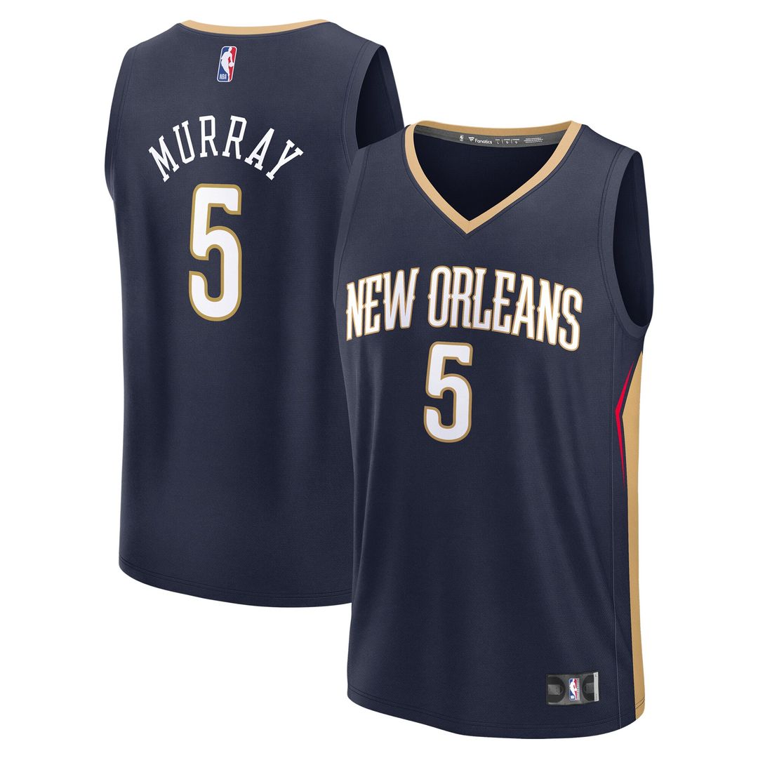 New Orleans Pelicans Dejounte Murray Fanatics Fast Break Replica Player Jersey - Icon Edition - Navy Team Jersey Sports Fan Apparel