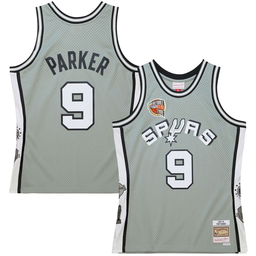 San Antonio Spurs Tony Parker Mitchell & Ness Unisex Hall of Fame Class of 2023 Throwback Swingman Jersey - Gray Team Jersey Sports Fan Apparel