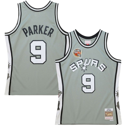 San Antonio Spurs Tony Parker Mitchell & Ness Unisex Hall of Fame Class of 2023 Throwback Swingman Jersey - Gray Team Jersey Sports Fan Apparel