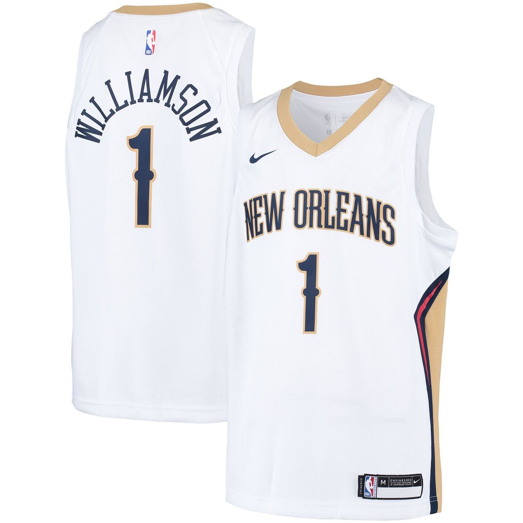 New Orleans Pelicans Zion Williamson Nike Youth Swingman Player Jersey - Association Edition - White Team Jersey Sports Fan Apparel