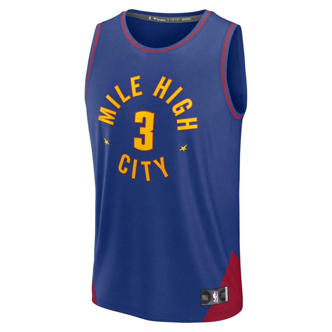 Denver Nuggets Julian Strawther Fanatics Fast Break Replica Player Jersey - Statement Edition - Blue Team Jersey Sports Fan Apparel
