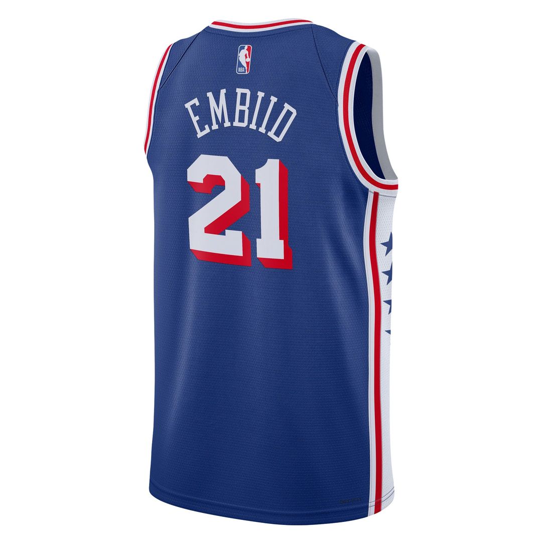 Philadelphia 76ers Joel Embiid Nike Youth Swingman Jersey - Icon Edition - Royal Team Jersey Sports Fan Apparel