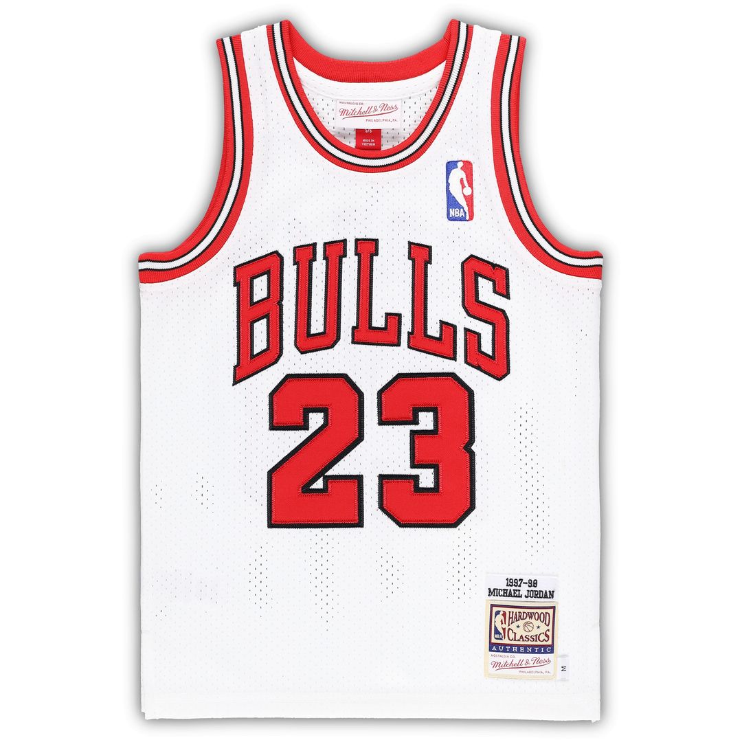 Chicago Bulls Michael Jordan Mitchell & Ness Preschool 1997/98 Hardwood Classics Authentic Jersey - White Team Jersey Sports Fan Apparel