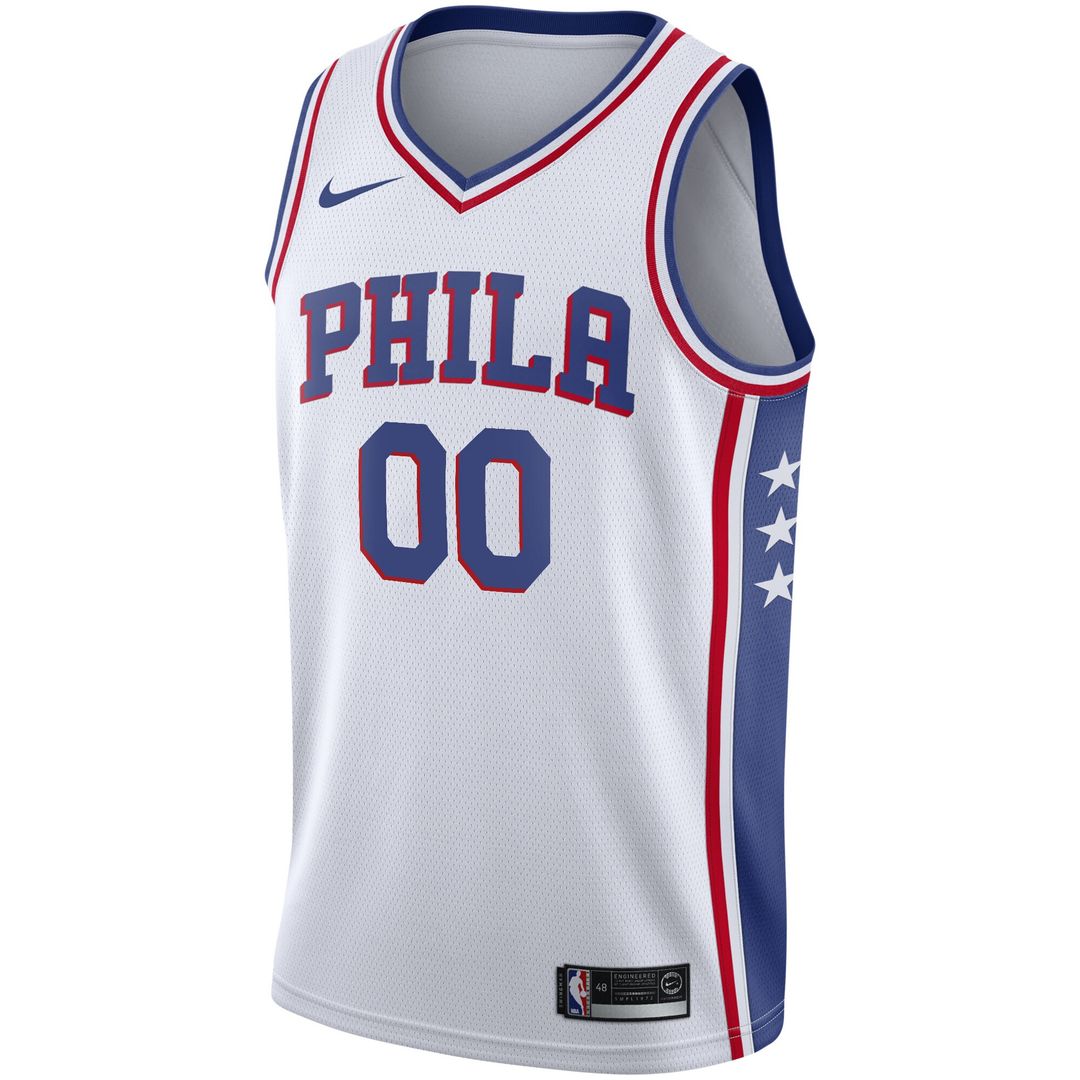 Philadelphia 76ers Nike 2020/21 Swingman Custom Jersey - Association Edition - White Team Jersey Sports Fan Apparel