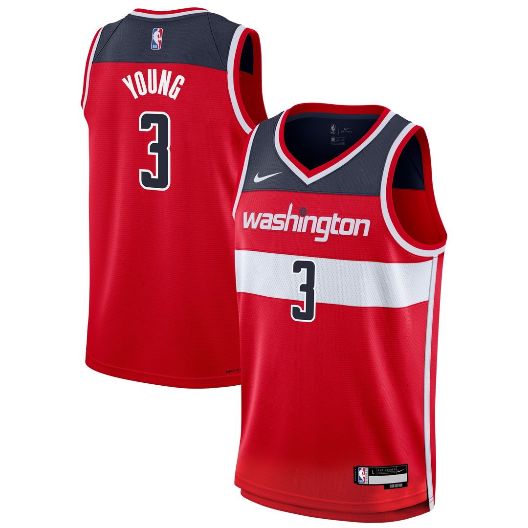 Washington Wizards Trae Young Nike Youth Swingman Jersey - Icon Edition - Red Team Jersey Sports Fan Apparel