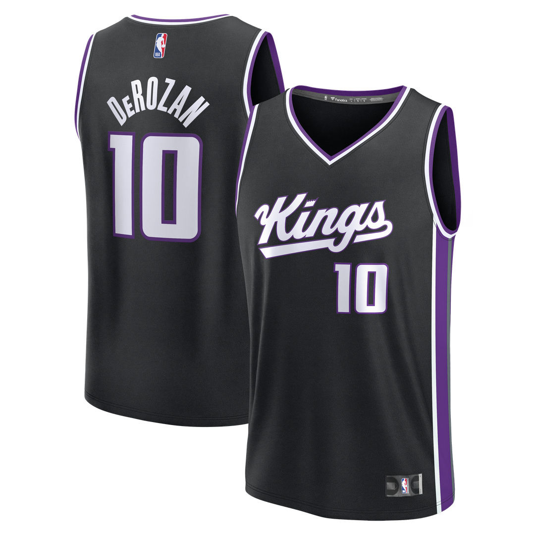 Sacramento Kings DeMar DeRozan Fanatics Fast Break Replica Player Jersey - Icon Edition - Black Team Jersey Sports Fan Apparel