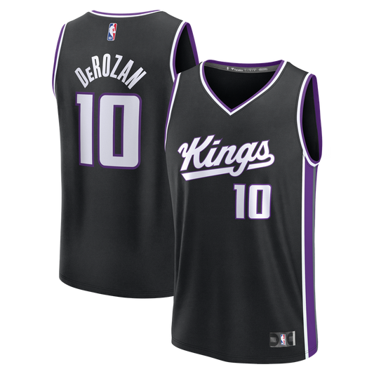Sacramento Kings DeMar DeRozan Fanatics Fast Break Replica Player Jersey - Icon Edition - Black Team Jersey Sports Fan Apparel