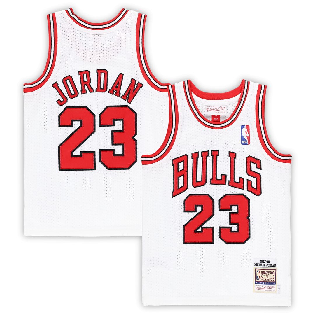 Chicago Bulls Michael Jordan Mitchell & Ness Preschool 1997/98 Hardwood Classics Authentic Jersey - White Team Jersey Sports Fan Apparel