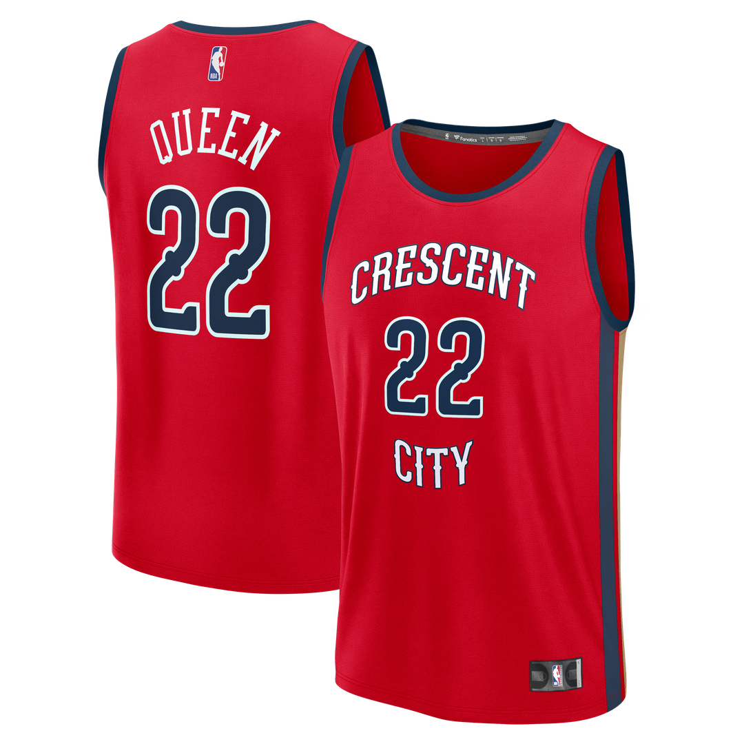New Orleans Pelicans Derik Queen Fanatics Fast Break Replica Player Jersey - Statement Edition - Red Team Jersey Sports Fan Apparel