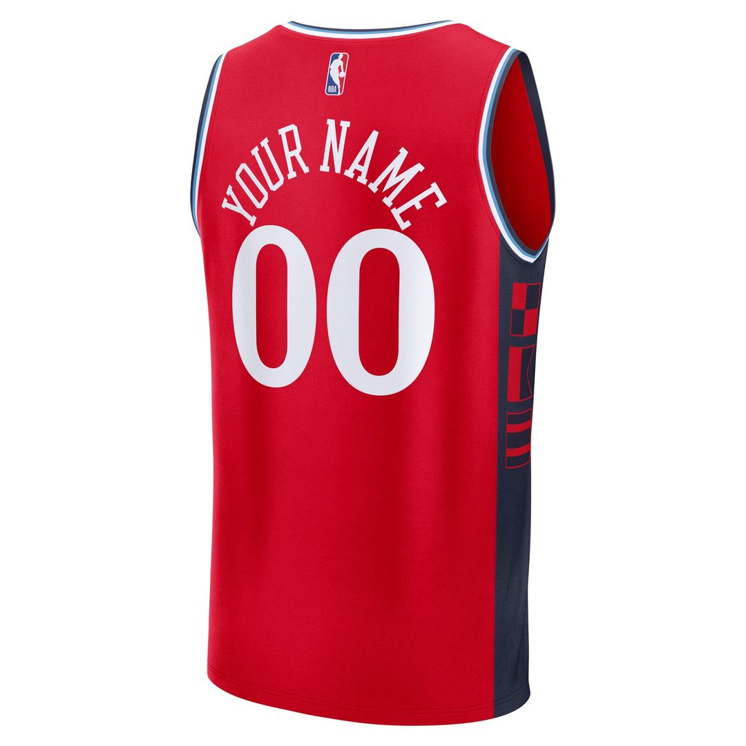 LA Clippers Fanatics Fast Break Custom Jersey - Statement Edition - Red Team Jersey Sports Fan Apparel