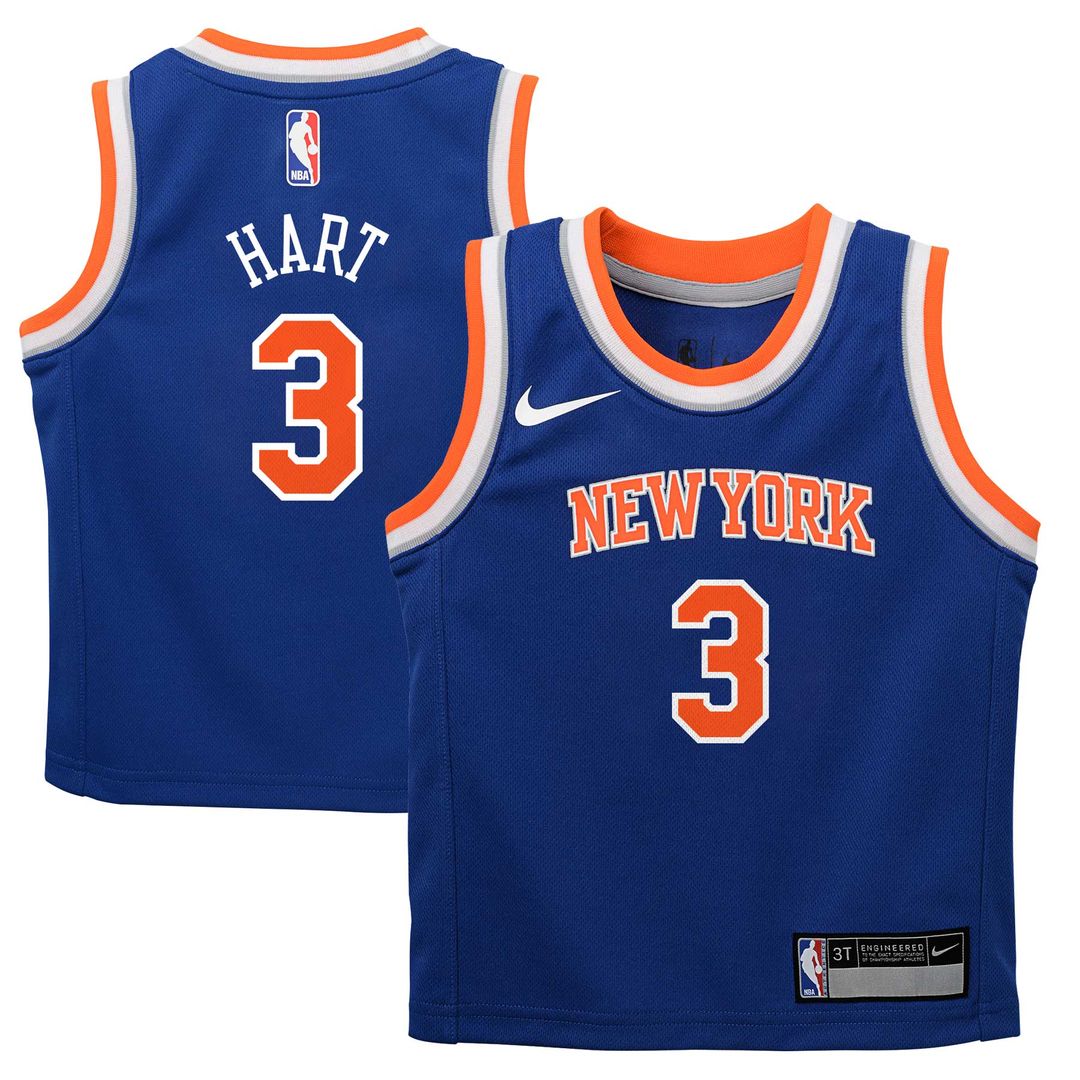 New York Knicks Josh Hart Nike Preschool Replica Swingman Jersey - Icon Edition - Blue Team Jersey Sports Fan Apparel