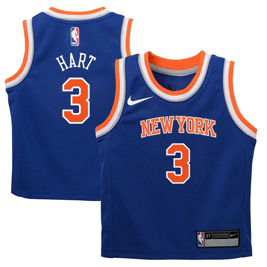 New York Knicks Josh Hart Nike Preschool Replica Swingman Jersey - Icon Edition - Blue Team Jersey Sports Fan Apparel