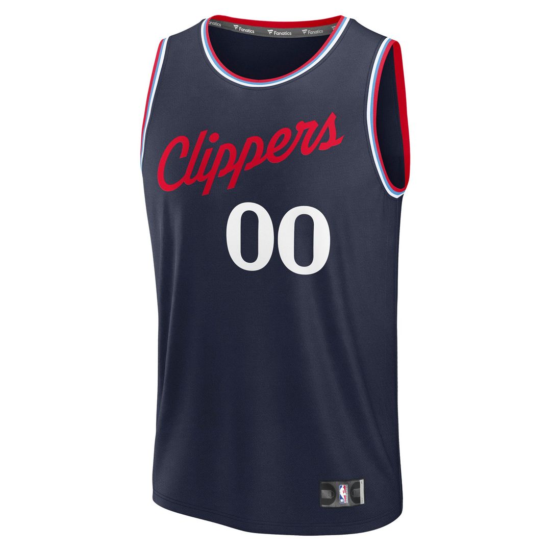 LA Clippers Fanatics Youth Fast Break Custom Replica Jersey - Navy - Icon Edition Team Jersey Sports Fan Apparel